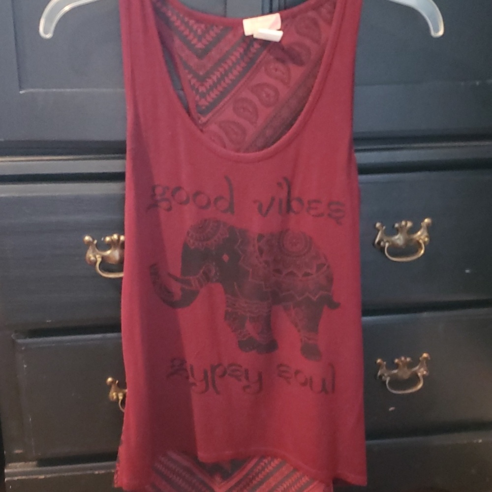 Red hippie shirt